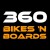 360 Bikes n' Boards logo