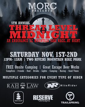 Threat Level Midnight Endurance MTB Race Sponsored by Rah Law