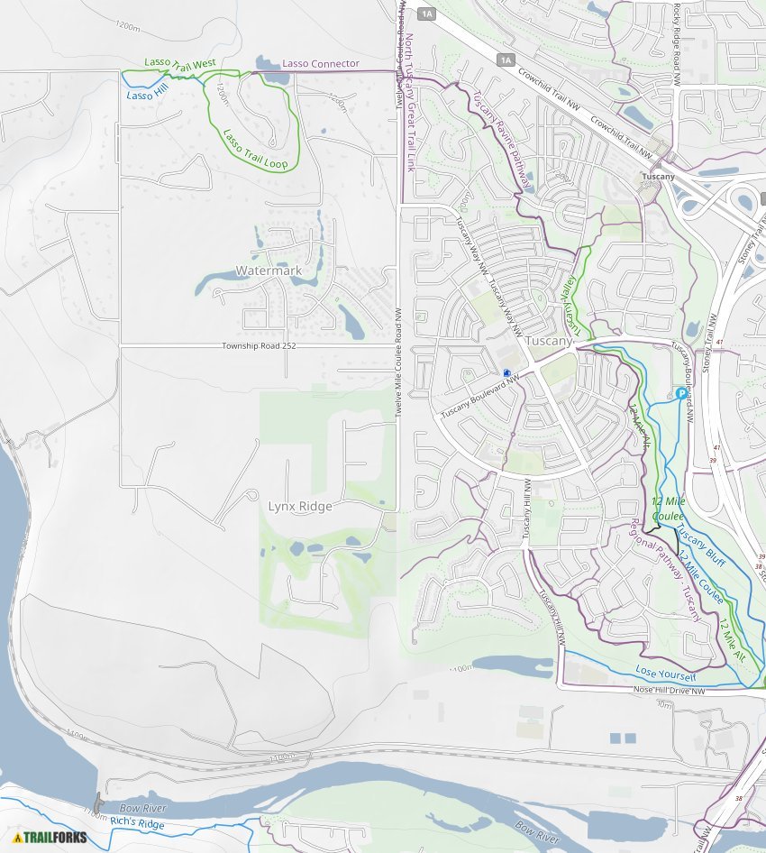 12 Mile Coulee, Calgary Mountain Biking Trails Trailforks