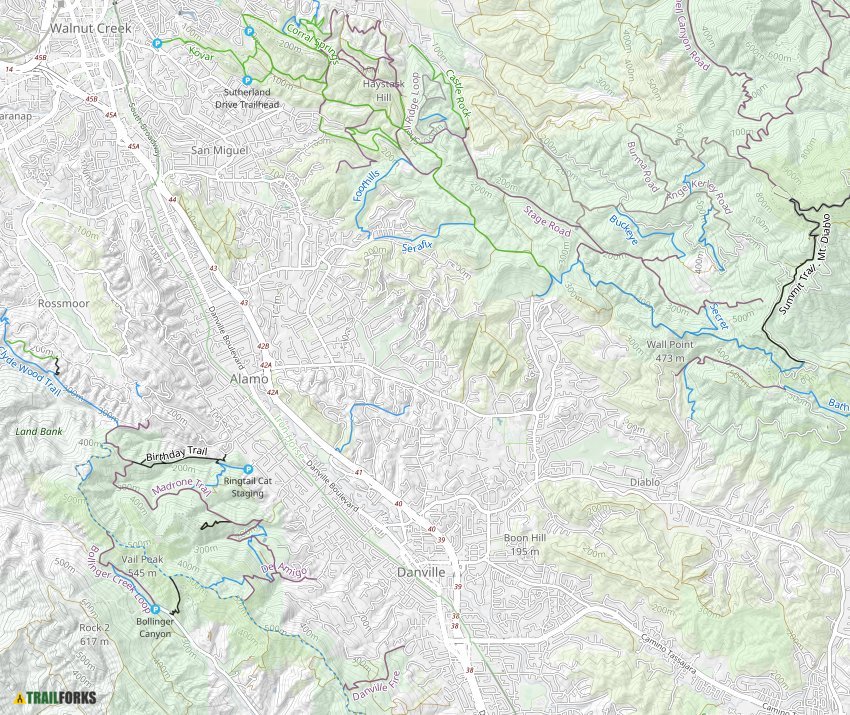 Alamo, California Mountain Biking Trails Trailforks