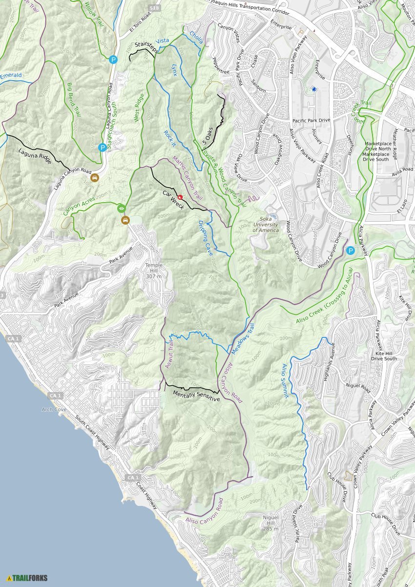 Aliso creek bike sales trail