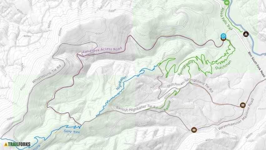 Alsea Falls Trail Map 