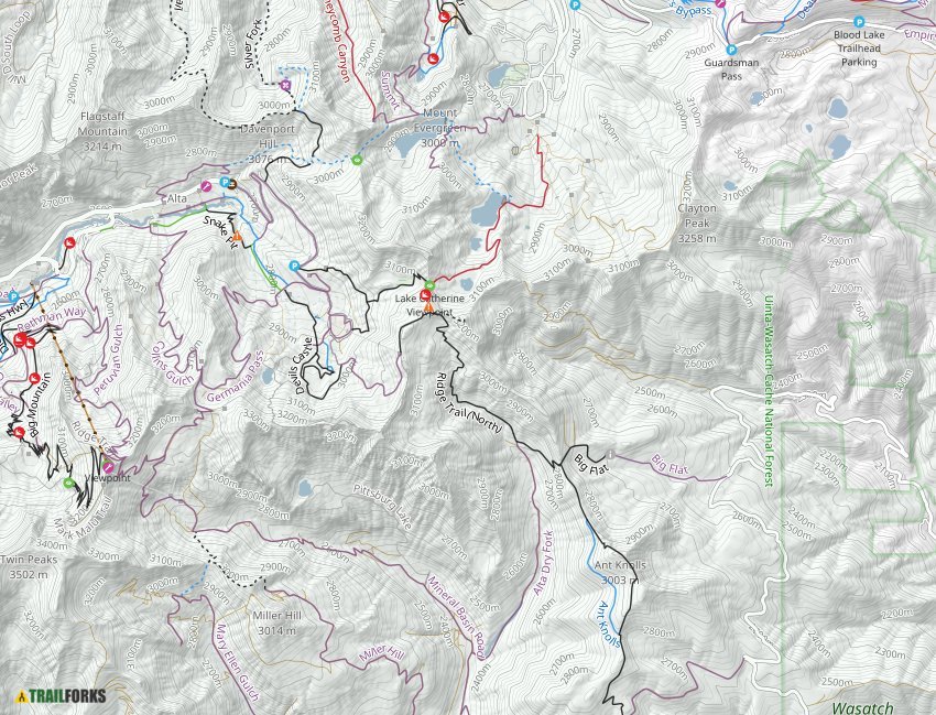 Alta, Utah Mountain Biking Trails Trailforks