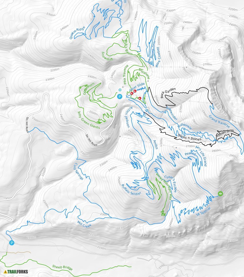 Alta, Wyoming Mountain Biking Trails Trailforks