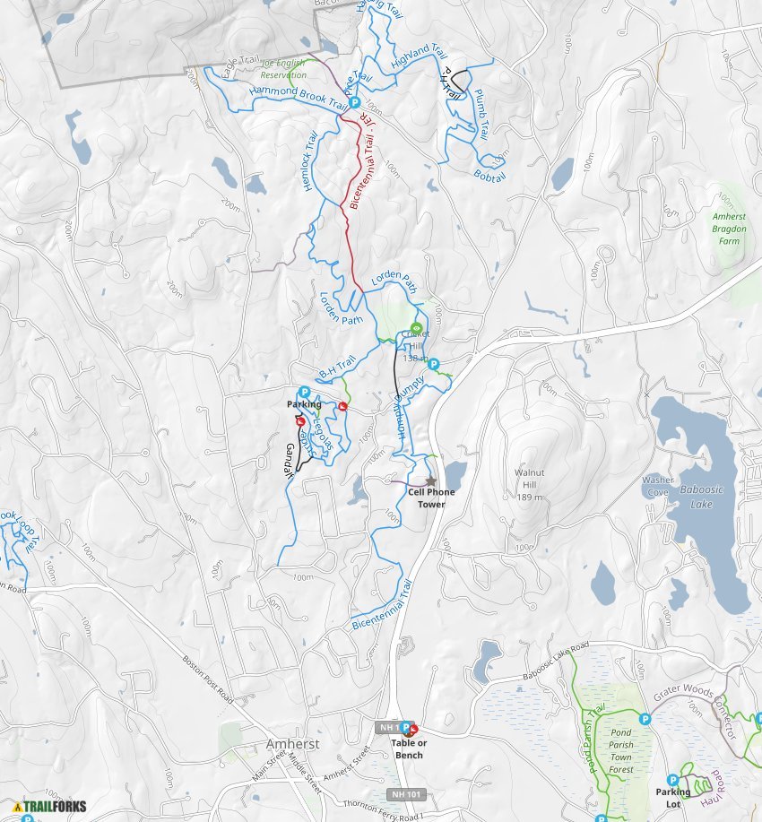 Amherst, New Hampshire Mountain Biking Trails | Trailforks