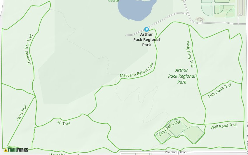 Arthur Pack Regional Park Mountain Biking Trails Trailforks