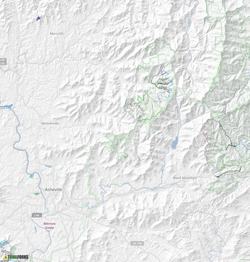 Asheville North Carolina Mountain Biking Trails Trailforks   Asheville Trail Map 