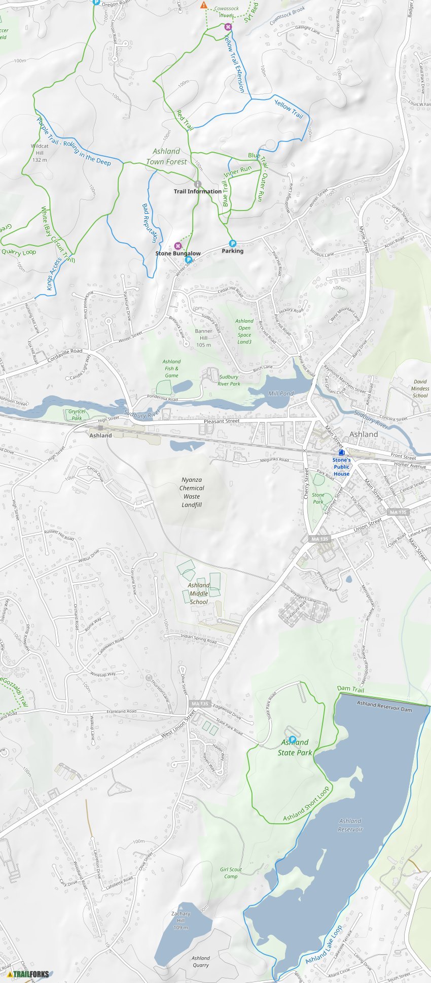 Ashland, Massachusetts Mountain Biking Trails Trailforks