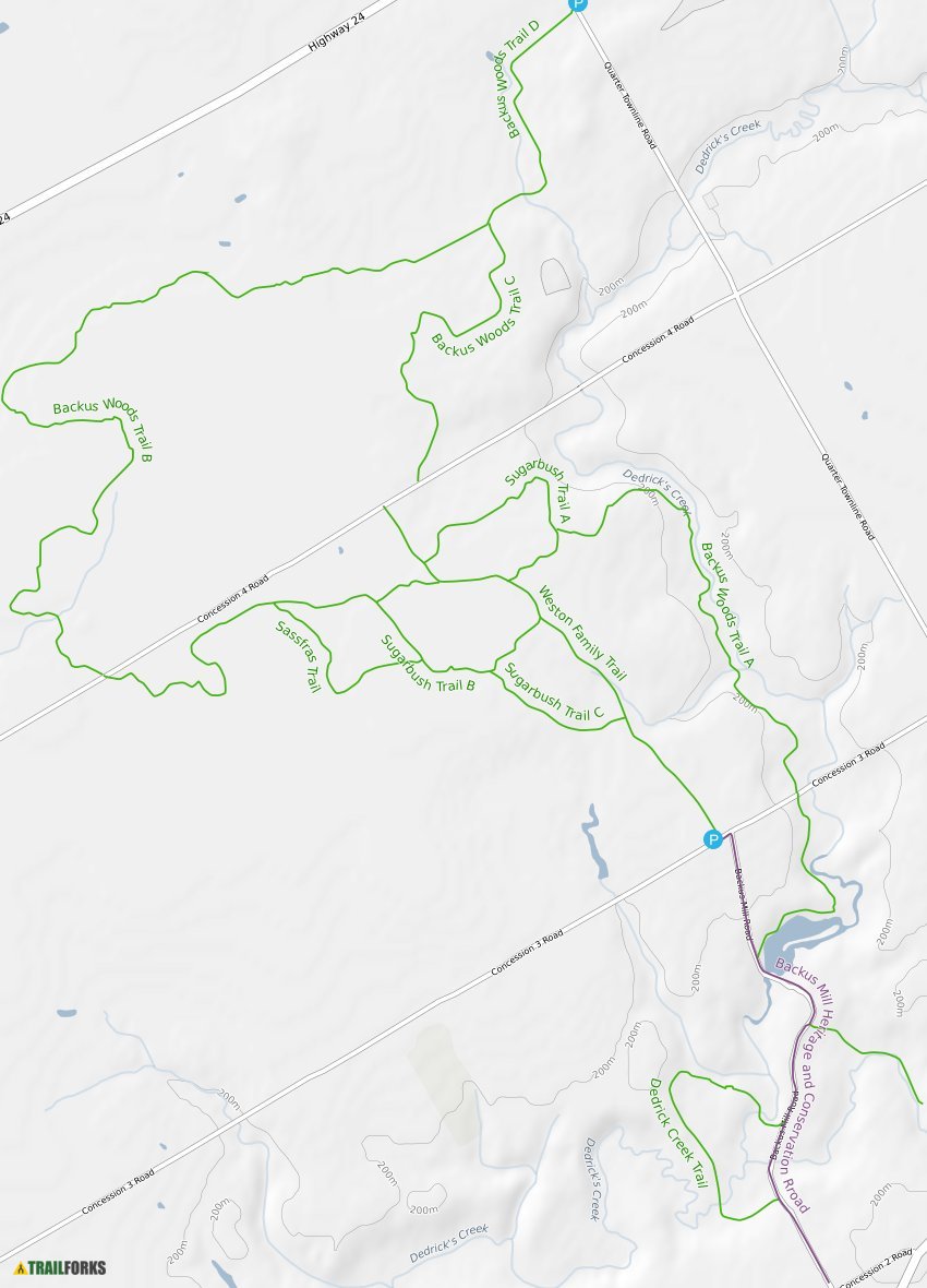 Backus Woods Mountain Biking Trails Trailforks