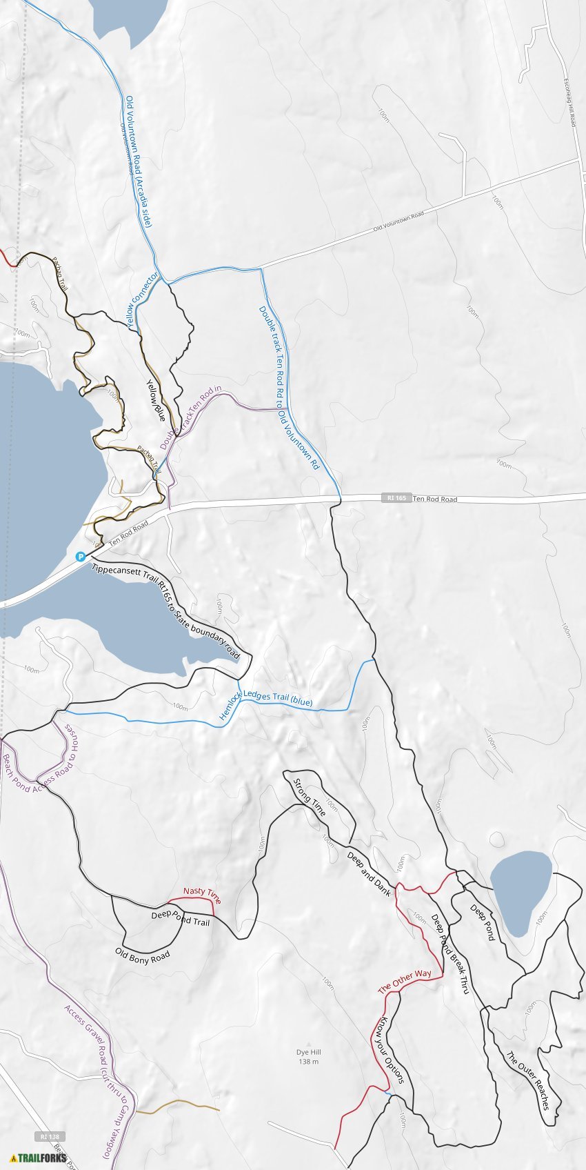 Beach Pond, Exeter Mountain Biking Trails Trailforks