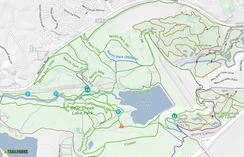 Bear Creek Lake Park 16103 Trail Map 