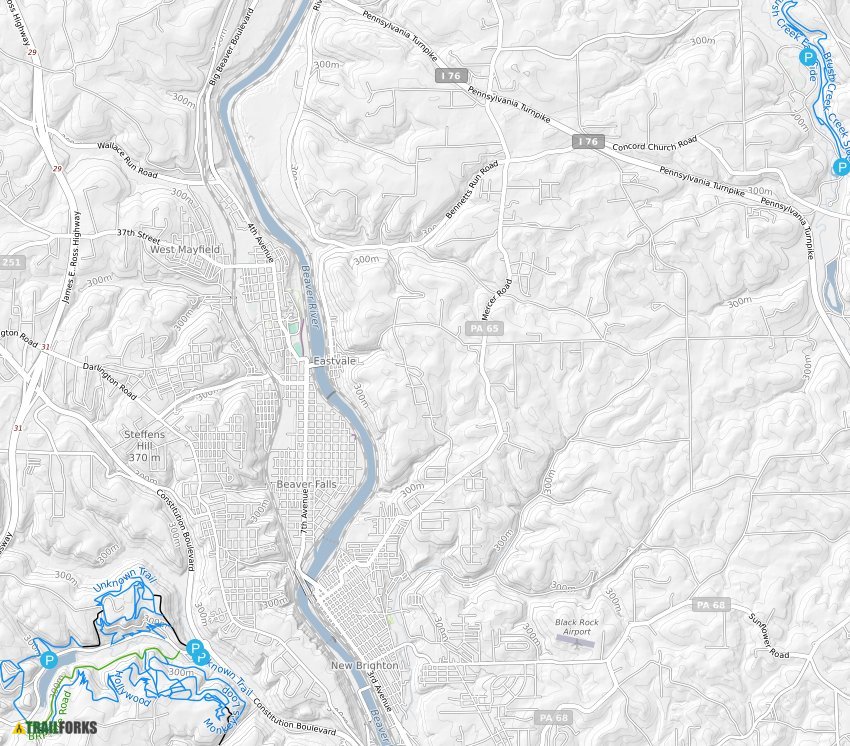 Beaver Falls, Pennsylvania Mountain Biking Trails Trailforks