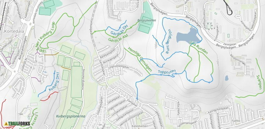 Kortedala Map Bergsjön/Kortedala, Göteborg Mountain Biking Trails | Trailforks