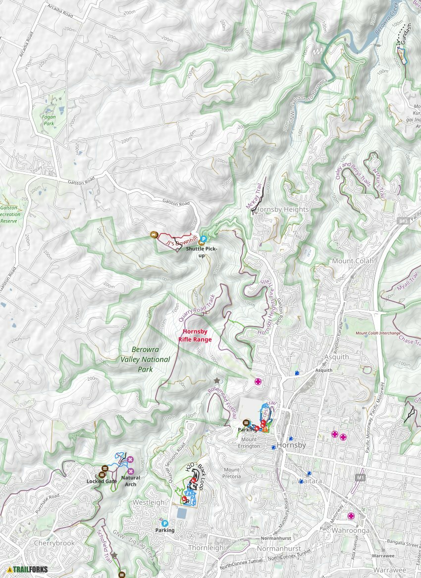 Berowra Valley, Hornsby Mountain Biking Trails Trailforks