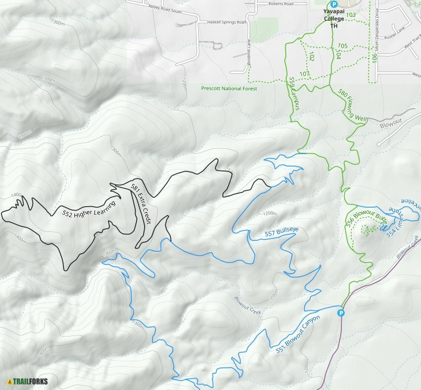 Blowout Wash, Cottonwood Mountain Biking Trails | Trailforks