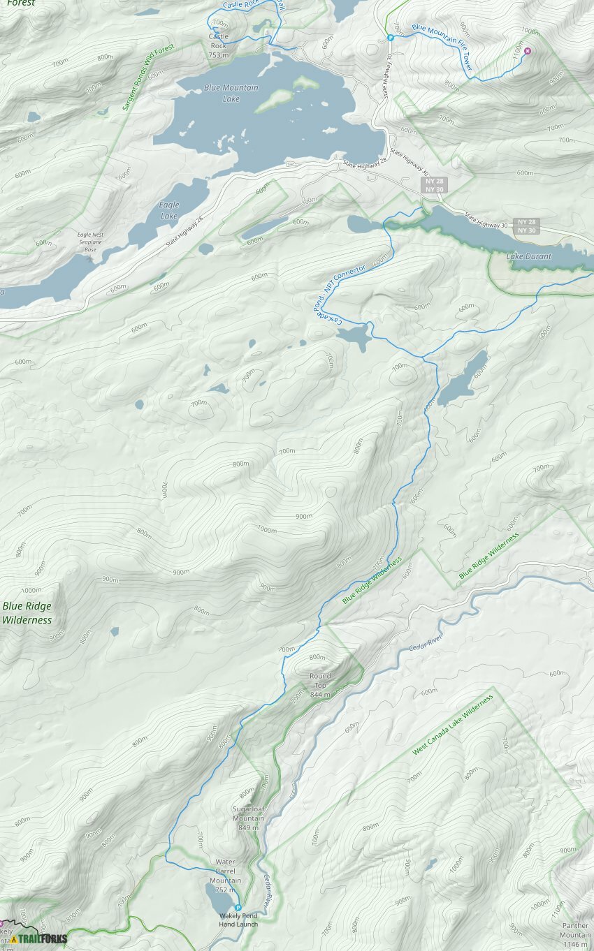 Blue Mountain Lake, New York Hiking Trails Trailforks