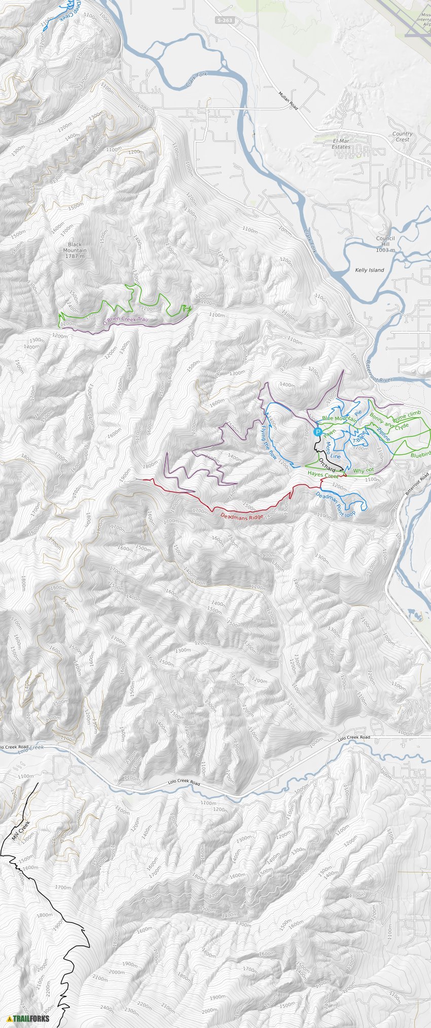 Blue Mountain Trail Map 