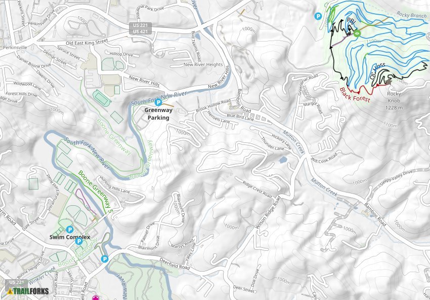 Boone North Carolina Mountain Biking Trails Trailforks