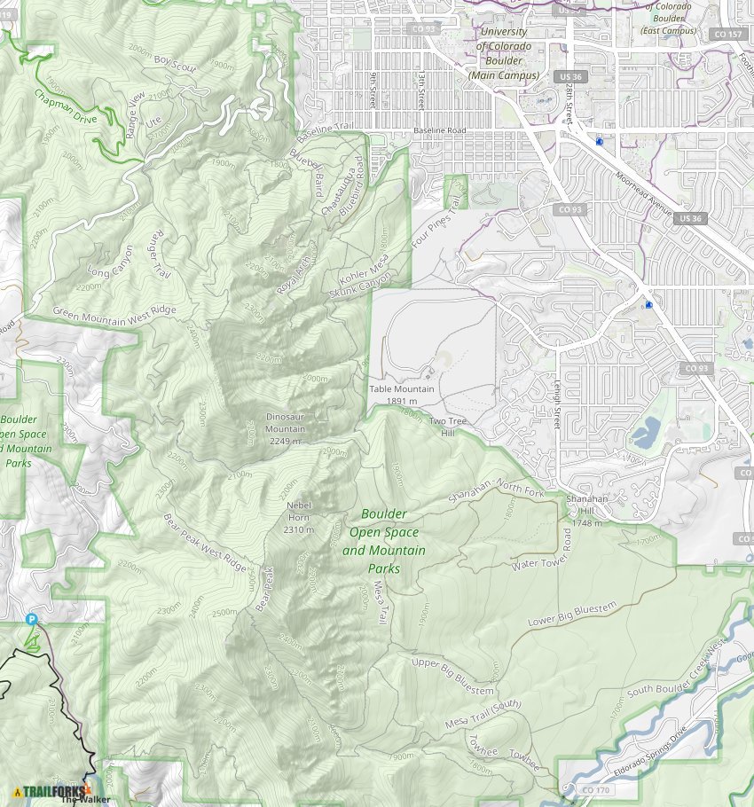 Boulder Open Space Map Boulder Open Space Mountain Biking Trails | Trailforks