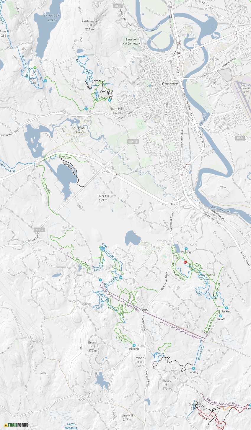Bow, New Hampshire Mountain Biking Trails Trailforks