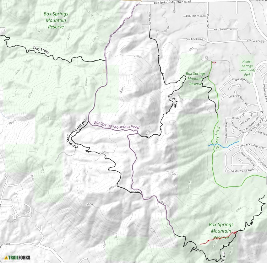 Box Springs , Moreno Valley Mountain Biking Trails Trailforks