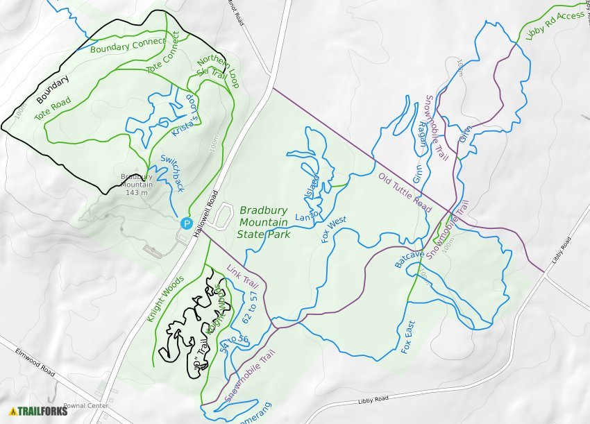 Bradbury Mountain State Park Mountain Biking Trails Trailforks