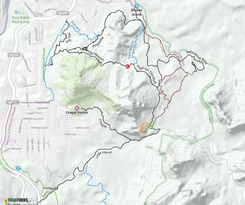 Broken Arrow, Sedona Mountain Biking Trails | Trailforks