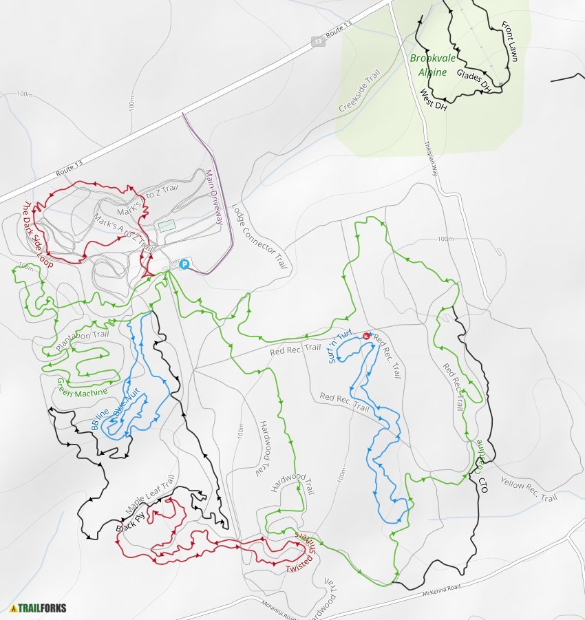 Nordic Mountain Trail Map Brookvale Nordic Mountain Biking Trails | Trailforks