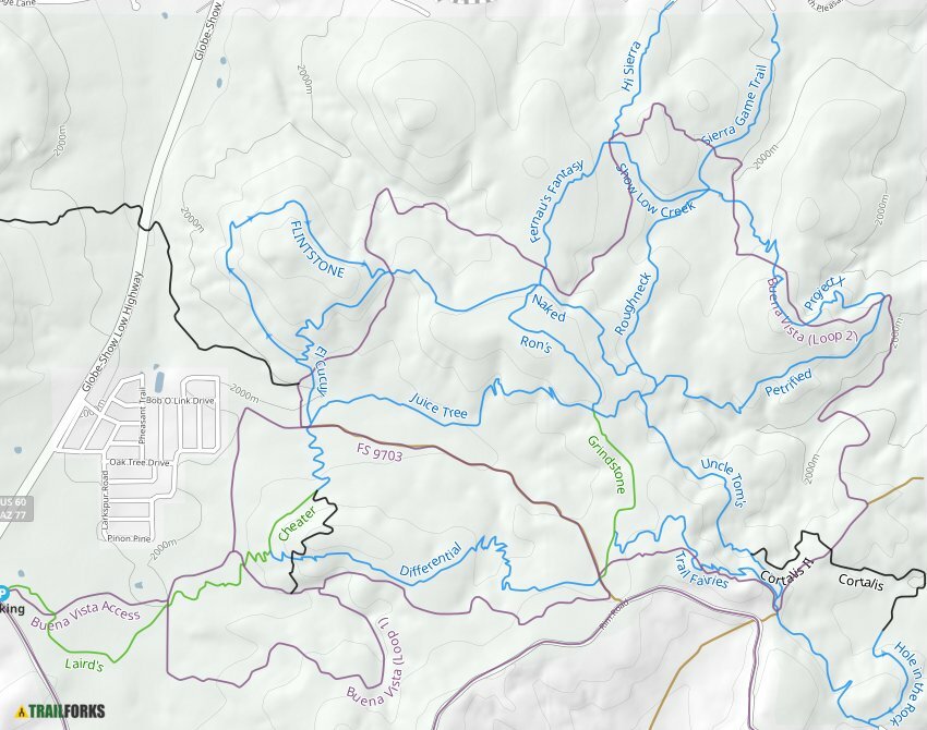 Buena Vista Secret Trails, Show Low Mountain Biking Trails  Trailforks