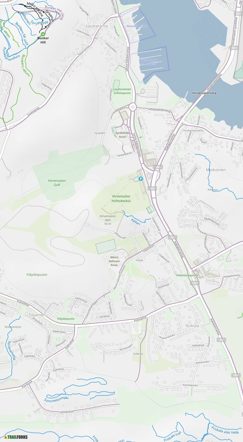 Bunker Hill Pikisaari, Helsinki Mountain Biking Trails Trailforks