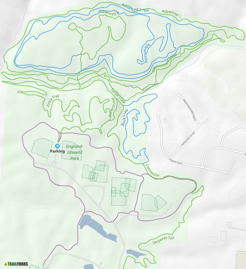 Burlington Kentucky Mountain Biking - Burlington 86513 Trail Map 