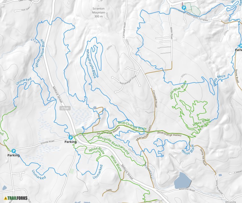 Burlington Connecticut Mountain - Burlington Trail Map 