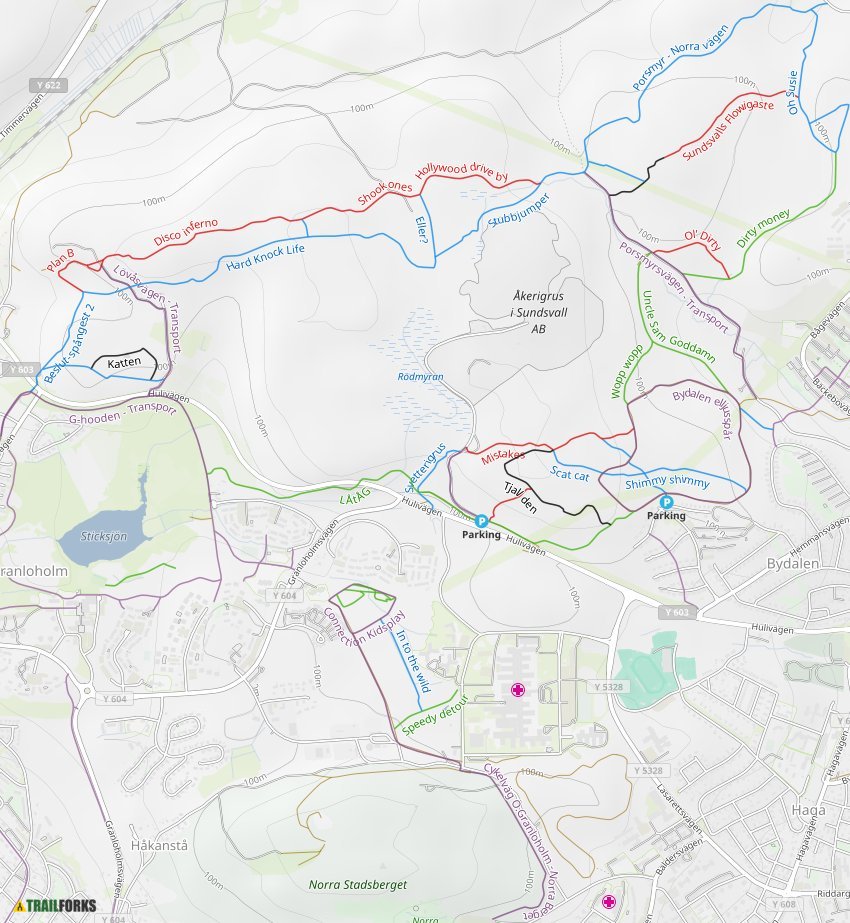 Bydalen, Sundsvall Mountain Biking Trails | Trailforks