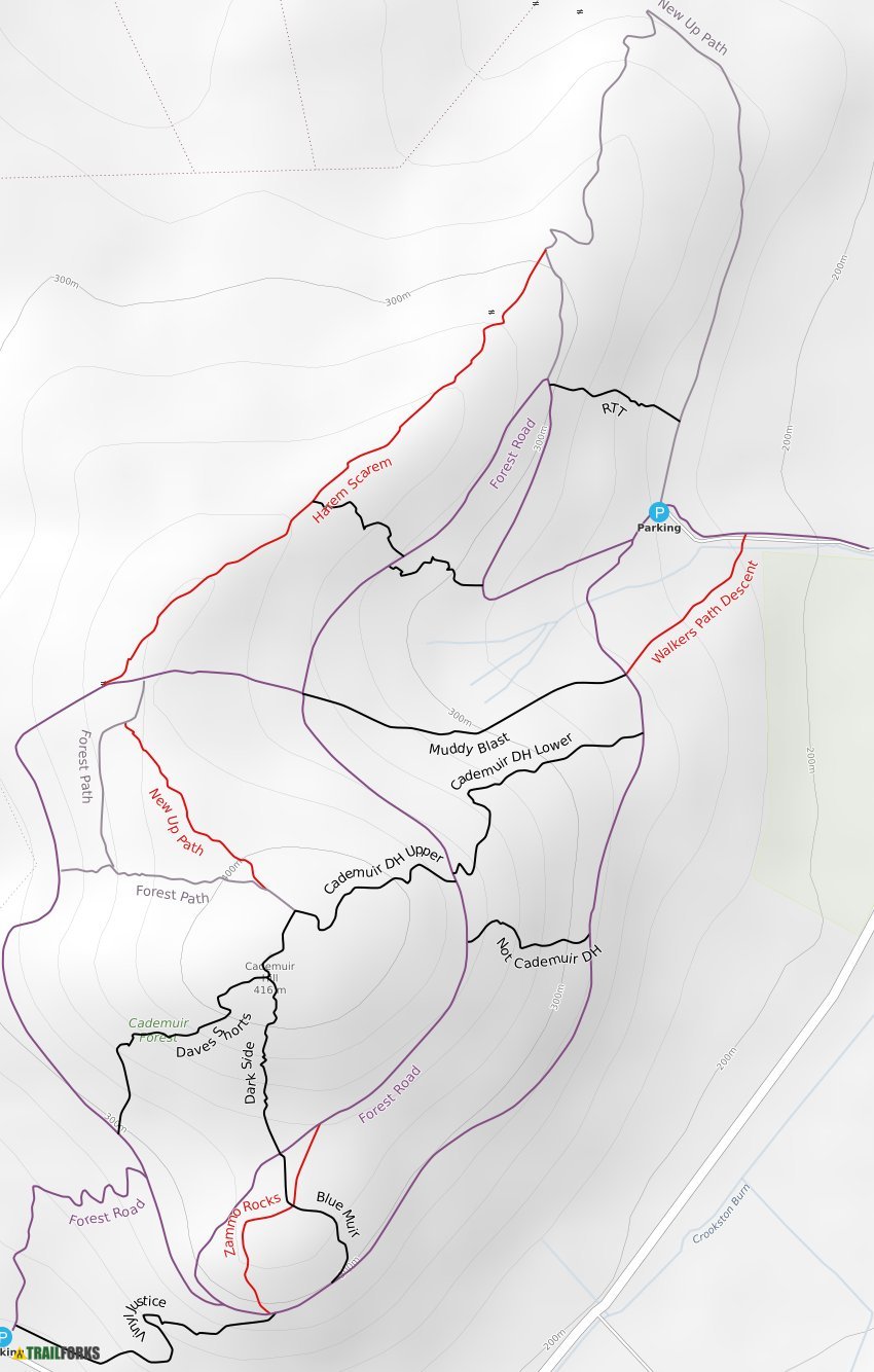 Cademuir Mountain Biking Trails Trailforks