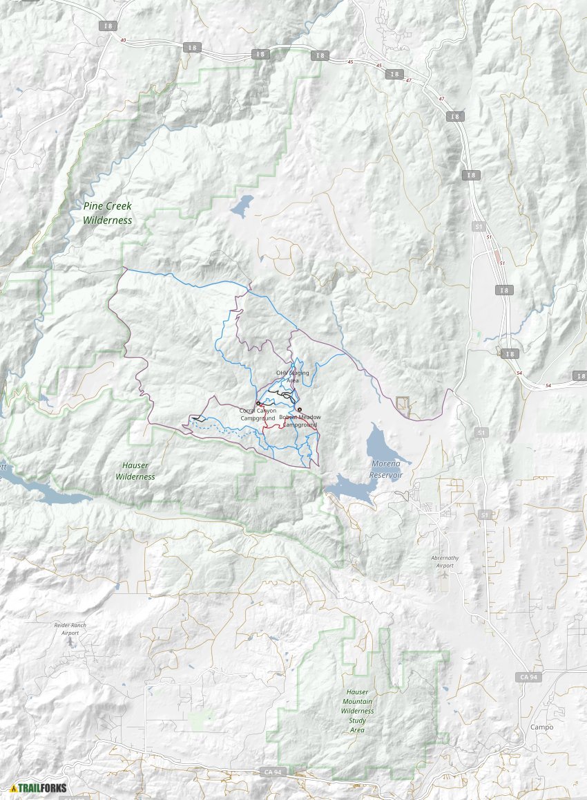 Campo, California Mountain Biking Trails Trailforks