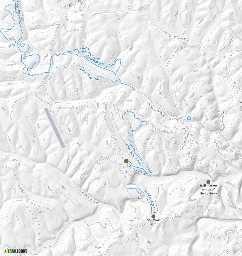 Carter Caves Trail Map Carter Caves State Resort Park, Olive Hill Mountain Biking Trails |  Trailforks