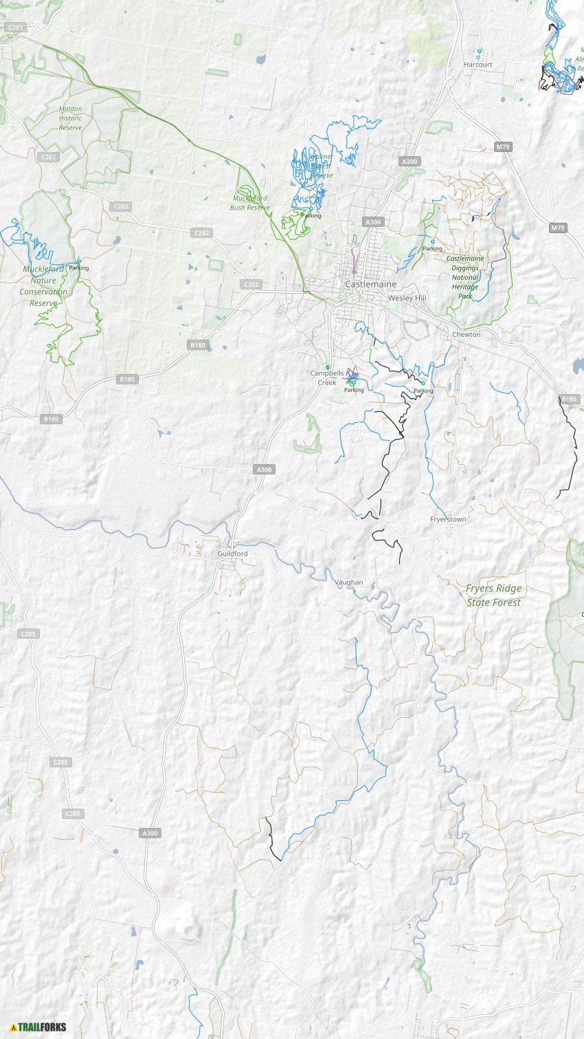 Castlemaine Map Of Town