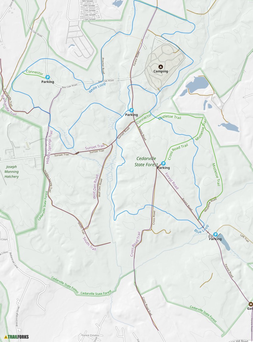 Cedarville State Park, Waldorf Mountain Biking Trails Trailforks