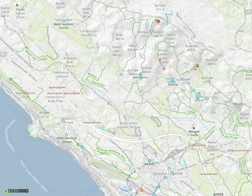 Opicina - Opčine Mountain Biking Trails | Trailforks
