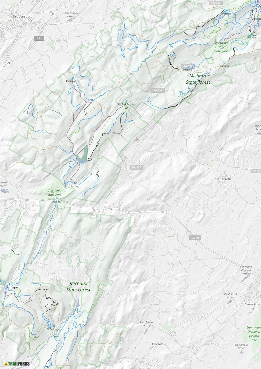 Chambersburg, Pennsylvania Mountain Biking Trails Trailforks