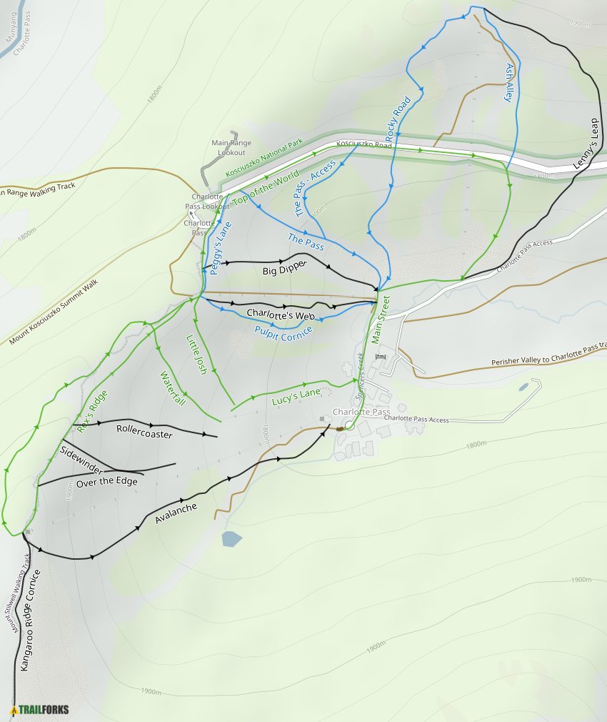 Charlotte Pass, Perisher Valley EBiking Trails Trailforks