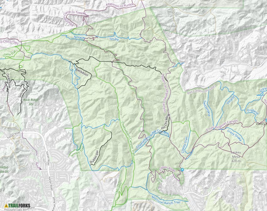 Cheeseboro Canyon Mountain Biking Trails 