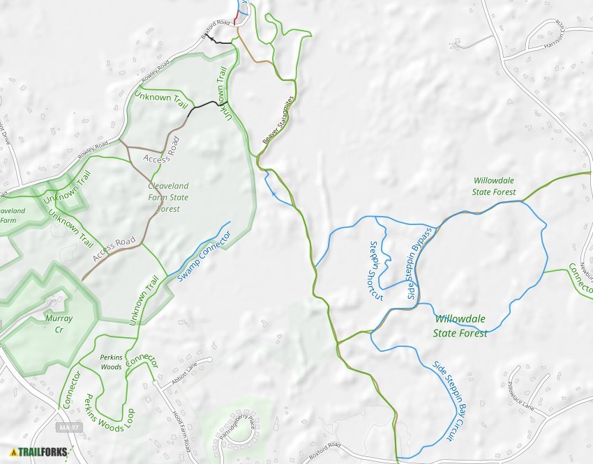 Cleaveland Farm State Forest, Boxford Mountain Biking Trails Trailforks