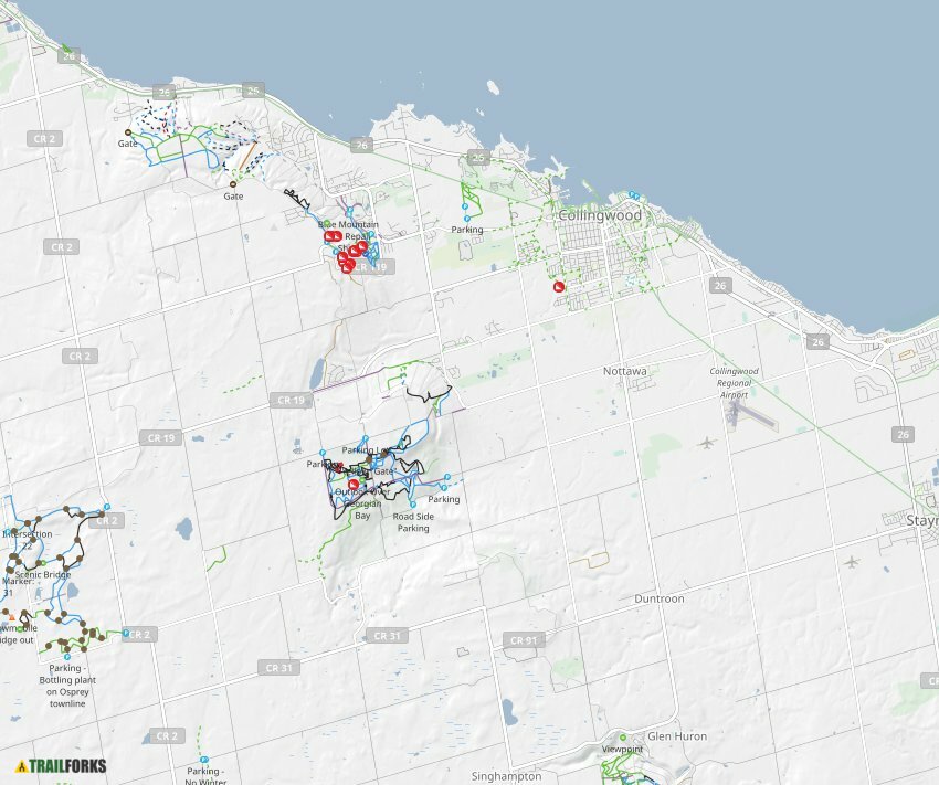 Collingwood, Ontario Mountain Biking Trails Trailforks