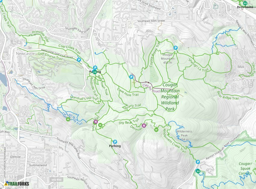 Cougar mountain bike trails online