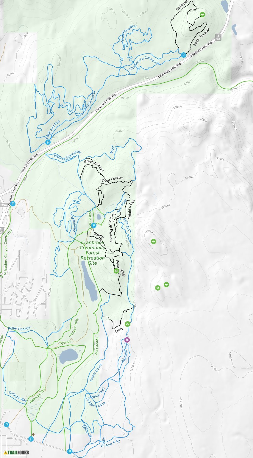 Cranbrook Community Forest Mountain Biking Trails | Trailforks