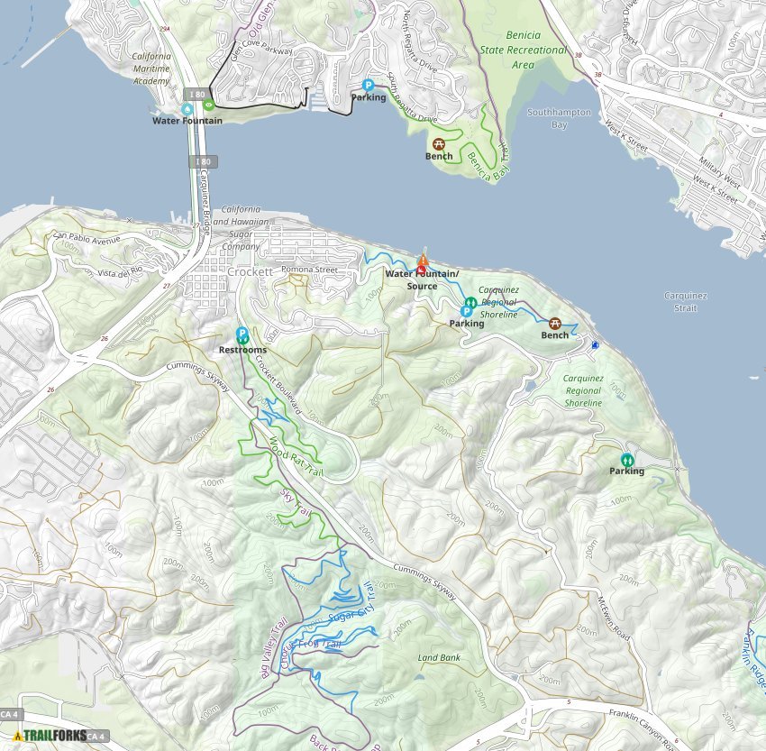 Crockett, California EBiking Trails Trailforks