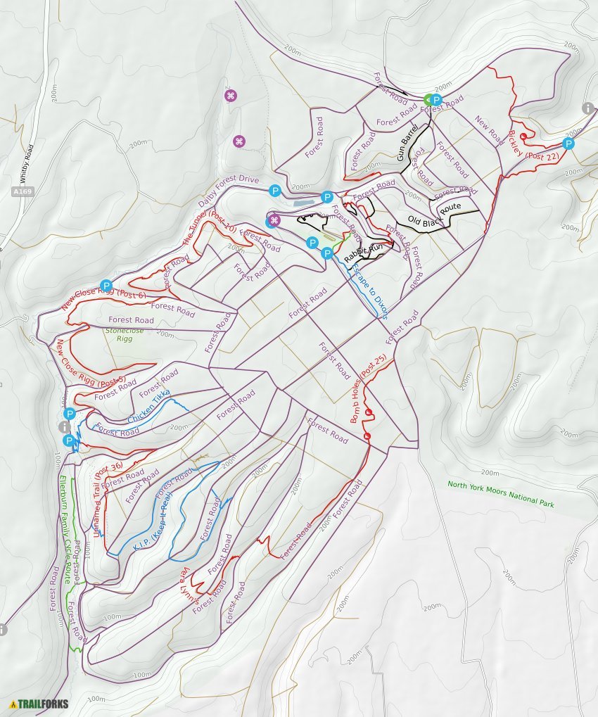Dalby Forest Trail Map 