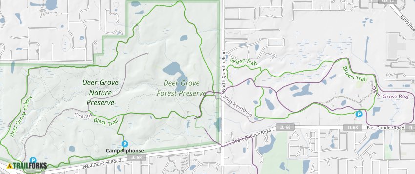 Deer Grove Forest Preserve Map Deer Grove Forest Preserve, Barrington Mountain Biking Trails | Trailforks