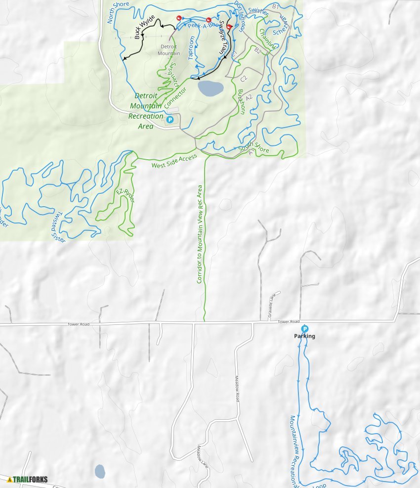 Detroit Mountain Ski Map Detroit Lakes, Minnesota Mountain Biking Trails | Trailforks